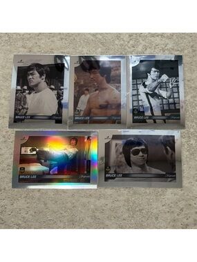🇨🇦 SALE $3 ✅ Bruce Lee Dragon 2024 Silver Chrome Refractor MMA Movie Cards